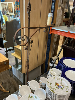 Rustic Wrought Iron Floor Lamp  65”H
