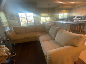 3 Piece Sectional Sofa With Custom Covers 80x40x30