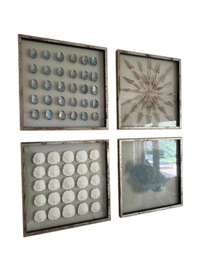 Karen Robertson Coastal 4 Framed Art Pieces  (30"x30" each)