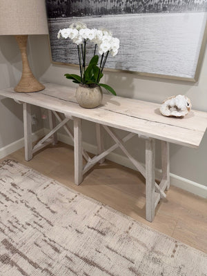 Somette Gatewood White Wash Console Table 30x20x70