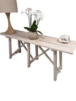 Somette Gatewood White Wash Console Table 30x20x70