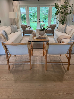 2 Leather Sling Chairs (pair)