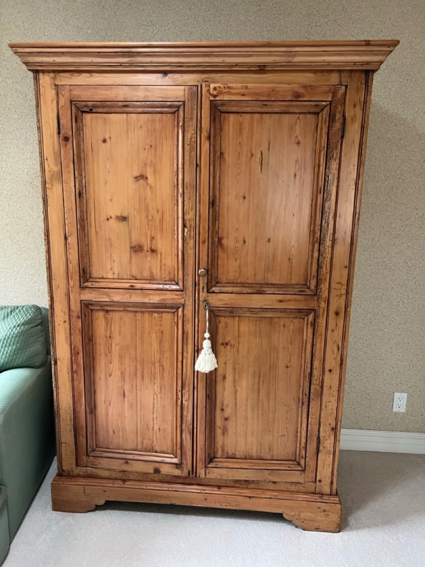 Irish Antique Pine Armoire