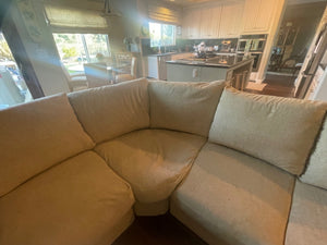 3 Piece Sectional Sofa With Custom Covers 80x40x30
