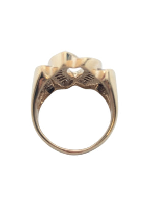 Ring 14k Yellow Gold Diamond Baguettes Oval Shape