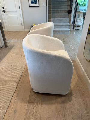 6 Banana Republic Slipcover Caster Chairs (set of 6)