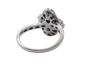Ring 18k White Gold Jadeite w/ Diamonds