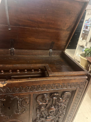 Spanish Baroque Style Cabinet on Stand 18x38x51