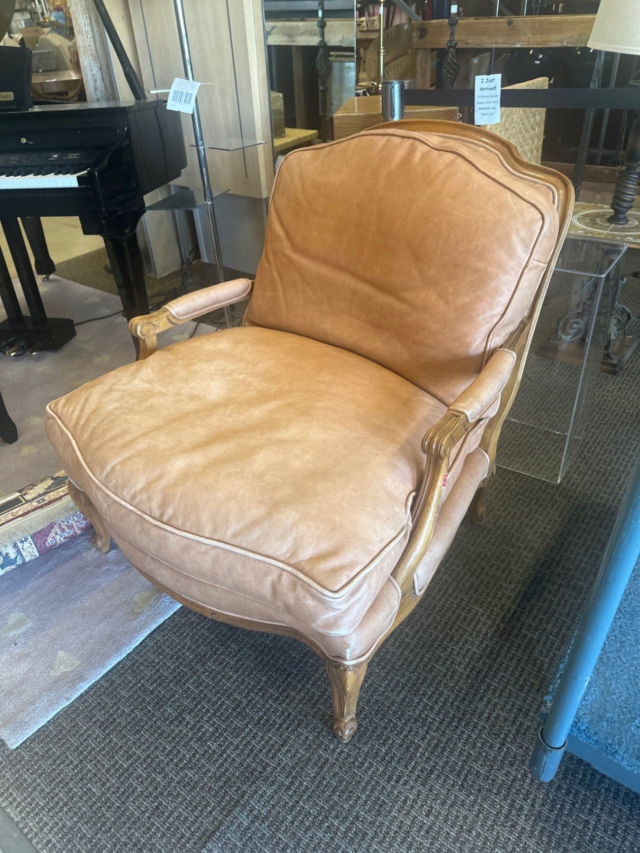Sam Moore Leather Accent Chair