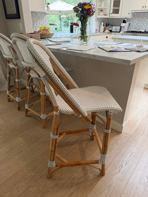 3 Serena & Lily Barstools  (3 ft 5 inch x 1 ft 3 inch)