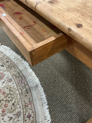 Farmhouse Pine Table With Drawer  3ft x 5ft
