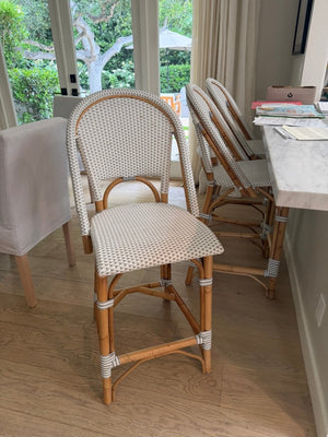 3 Serena & Lily Barstools  (3 ft 5 inch x 1 ft 3 inch)