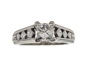 Ring PT950 w/ Princess Cut Diamonds