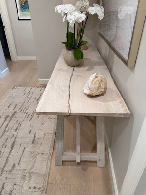 Somette Gatewood White Wash Console Table 30x20x70
