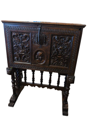 Spanish Baroque Style Cabinet on Stand 18x38x51