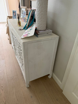Anthropologie White Console Table 34x20x60