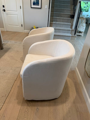 6 Banana Republic Slipcover Caster Chairs (set of 6)