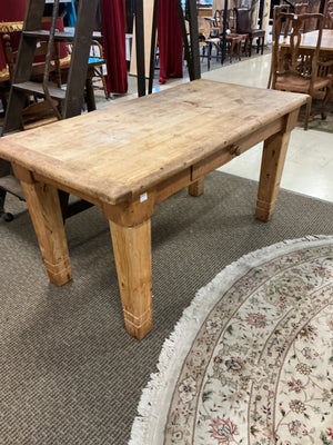 Farmhouse Pine Table With Drawer  3ft x 5ft