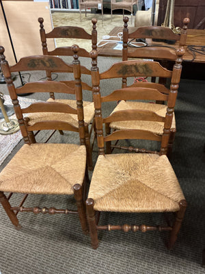 4 Vintage Ladder Back Chairs (set of 4)