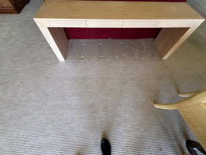 Light Wood Console with Drawers 29 3/4in x 84 1/8in x 20 1/8 in