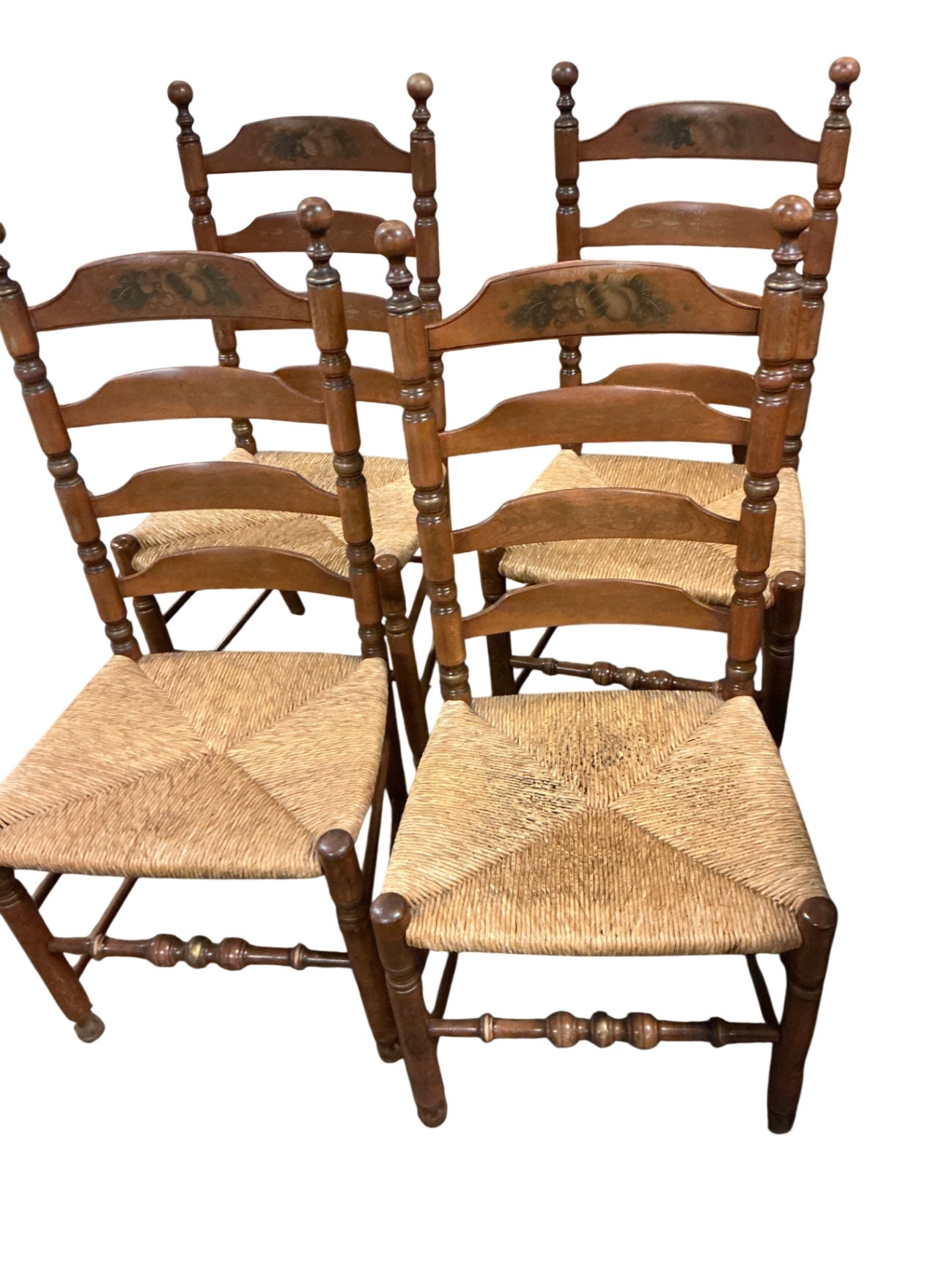 4 Vintage Ladder Back Chairs (set of 4)