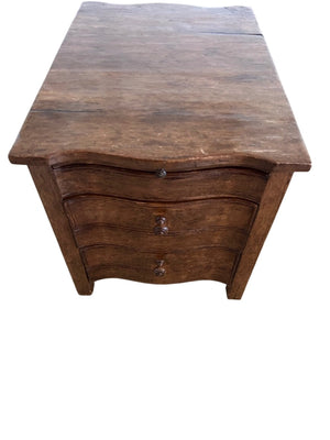 Wood Side Table With Pull out Shelf and Drawers 20 3/4in x 20/1/8 x 28in