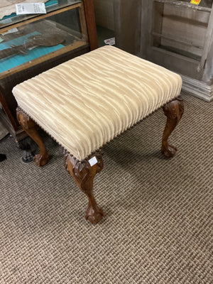Upholstered Wooden Footstool 20x25x23