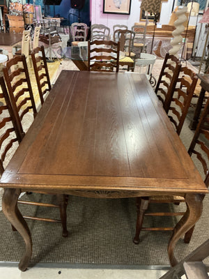Viscarra's Dining Table + 8 Ladderback Chairs 84x25x30