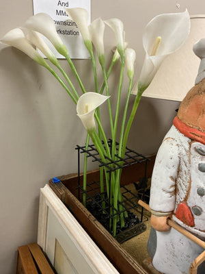 Iron Floral Stand with Faux Calle Lilly