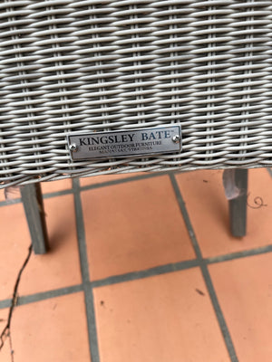 7 Kingsley Bate Wicker Patio Chairs ( no cushions))