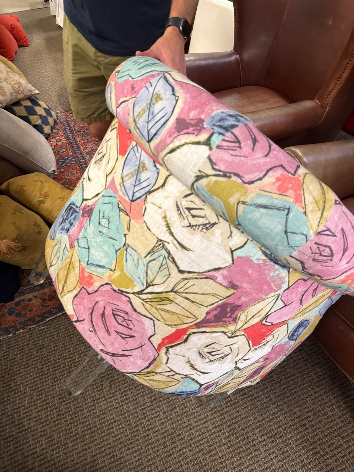 Decorative Floral Arm Chair