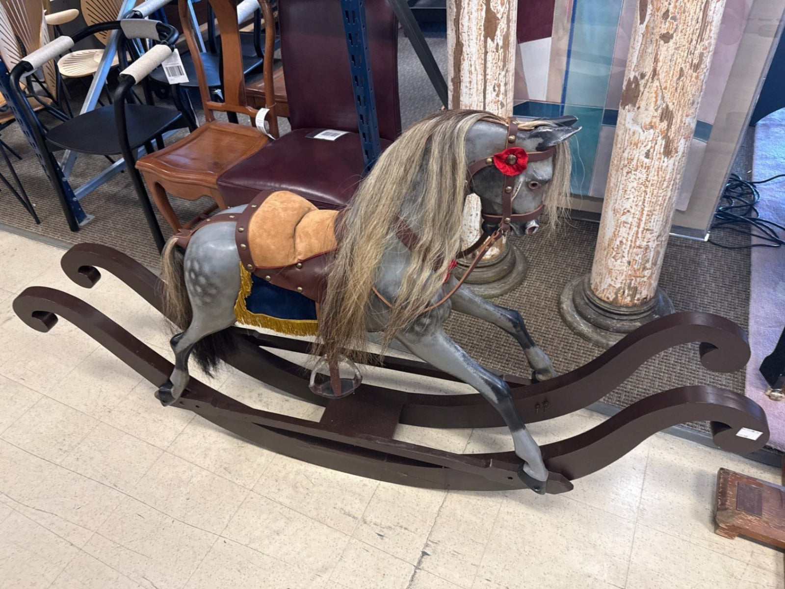 Toy Rocking Horse With Convertible Base – 64"