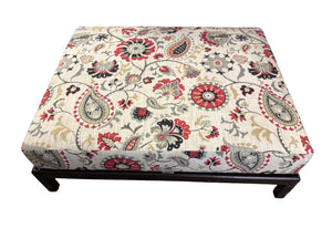 Floral Decorative Ottoman – 40" x 32" x 13"