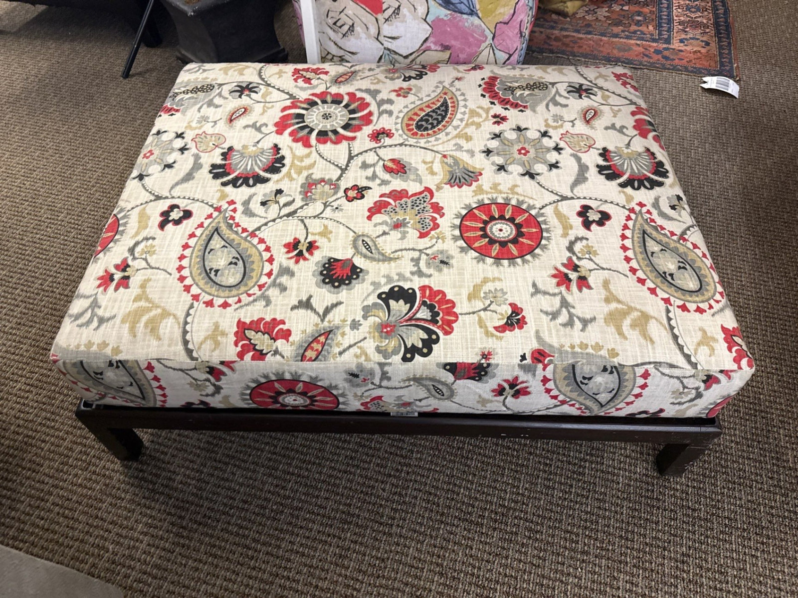 Floral Decorative Ottoman – 40" x 32" x 13"