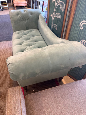 Blue Velvet Settee – 75" W