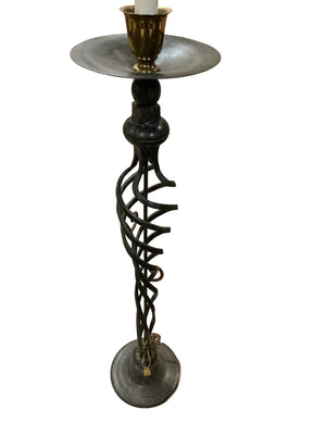 Maitland Smith Wrought Iron Spiral Floor Lamp