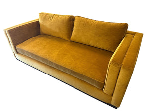 Gold Velvet Sofa – 87"