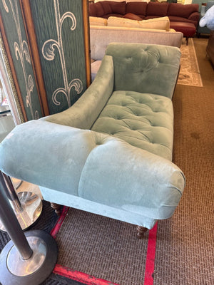 Blue Velvet Settee – 75" W