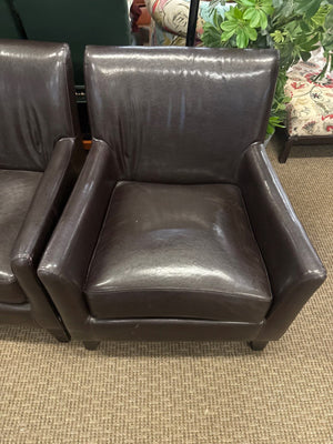 Black Faux Leather Lounge Chair –Each