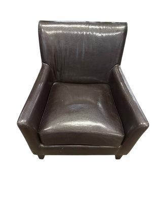Black Faux Leather Lounge Chair –Each