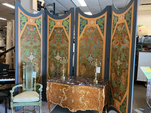 Handpainted Decorative Screen Pair – 35" x 103" 2 Panels