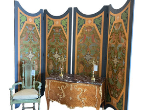 Handpainted Decorative Screen Pair – 35" x 103" 2 Panels
