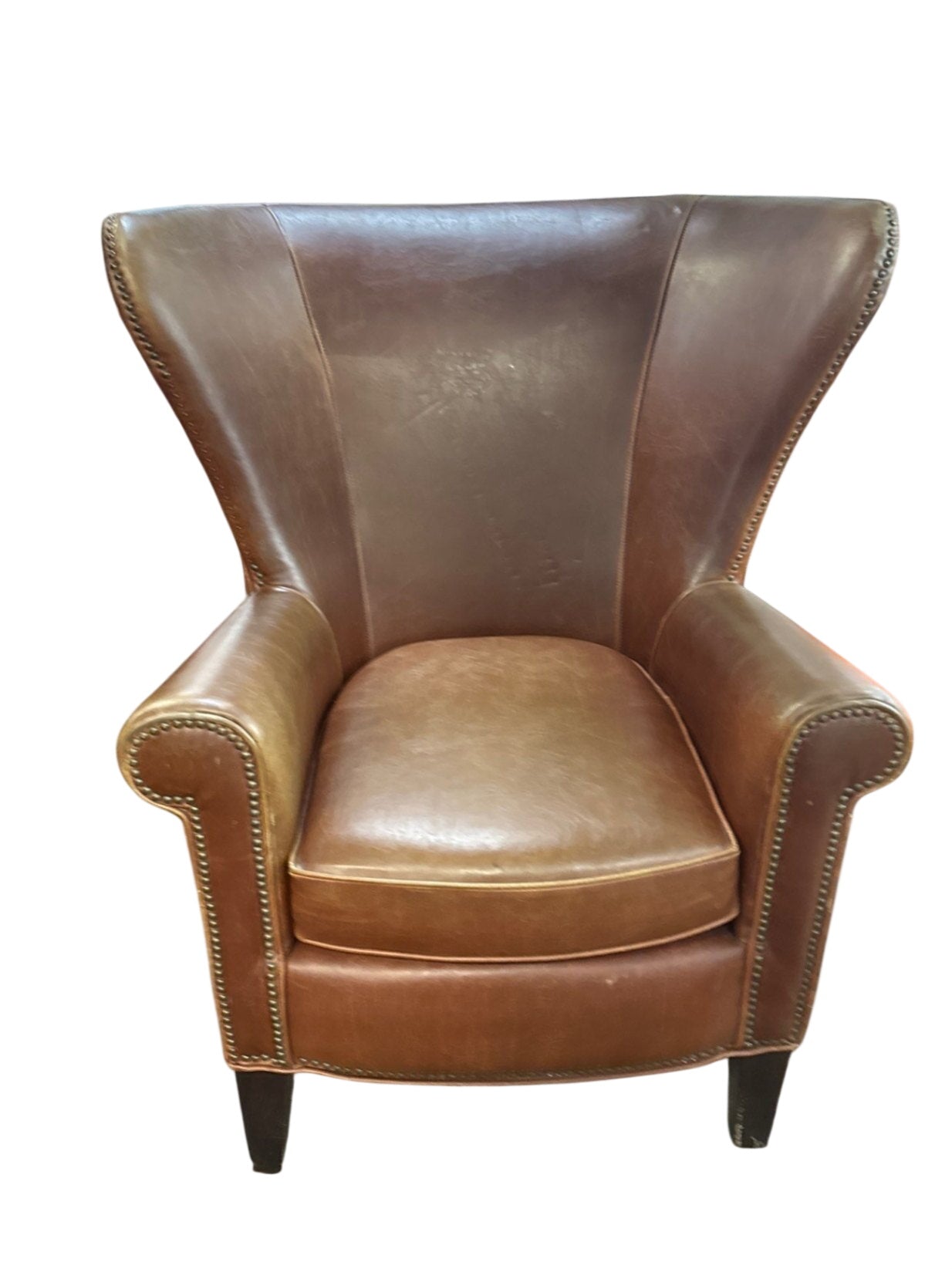 King Brown Wingback Chair