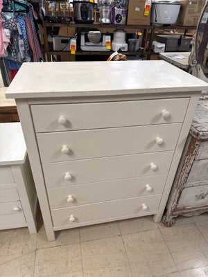White Chest Of Drawers – 37" x 21" x 45"