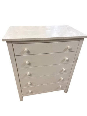 White Chest Of Drawers – 37" x 21" x 45"