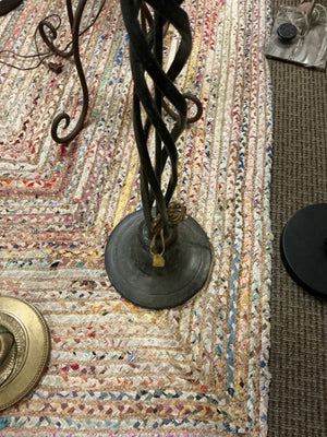 Maitland Smith Wrought Iron Spiral Floor Lamp