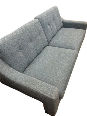 Simple Blue MCM Style Sofa – 75"