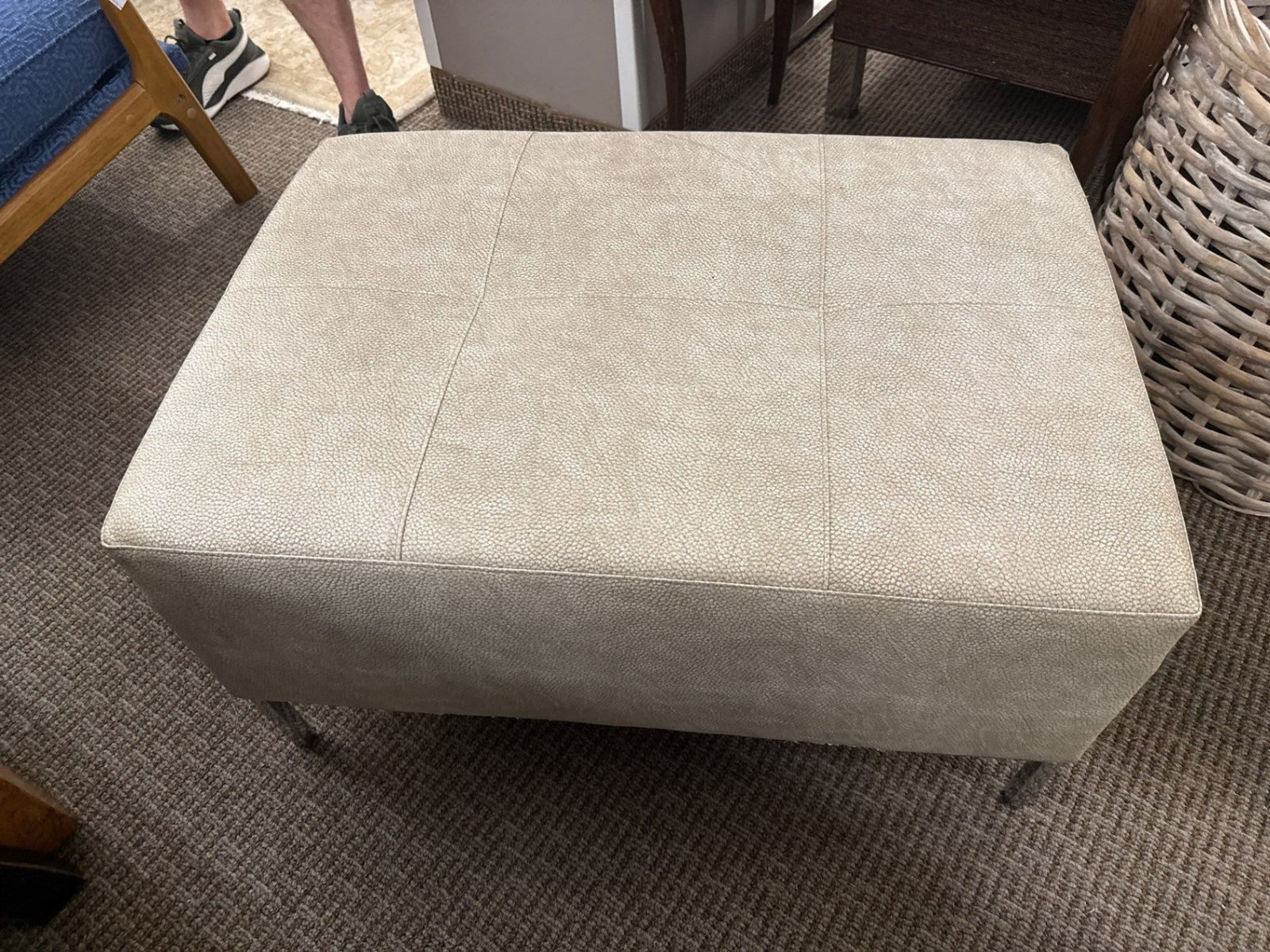 Faux Reptile Ottomans (Each) – 33" x 23" x 18"