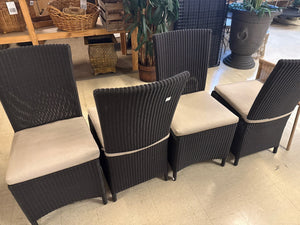 Wicker Patio Dining Chairs Set of 4. Nice Quality– Priced Each-Multiples Available