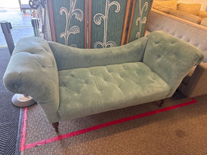 Blue Velvet Settee – 75" W